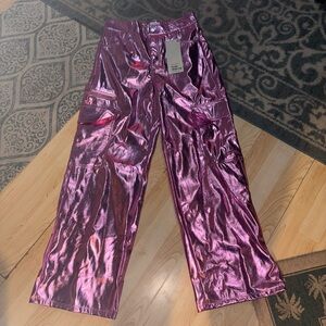 Shiny Pink Cargo Pants